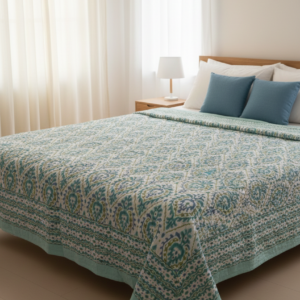 Nature-Inspired: "Ocean Breeze Geometric Quilt Cover"